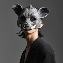 Full Face Mens Ladies Wild Boar Gourmet Blogger Mask Big Web Red Animal Shake 91 Halloween Pseudo-Pussy Dress