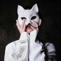 Ladys human animal white cat fox cosplay mask Bellia Guofeng Little Red Ladys Facebook Halloween singing