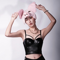 The Halloween Makeup Prom Mask Bands Summer Pig Eight Ring Masks Nets Red Pig Heads Mask Evil to Terror