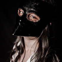 Swallowtail butterfly mask exclusive custom black patent leather full face mask handmade annual magic performance mask