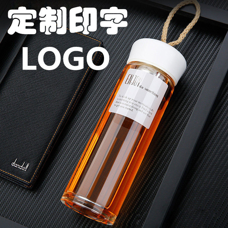 Thickened glass cup wholesale custom advertising cup office tea cup promotional gift cup custom water cup printing logo