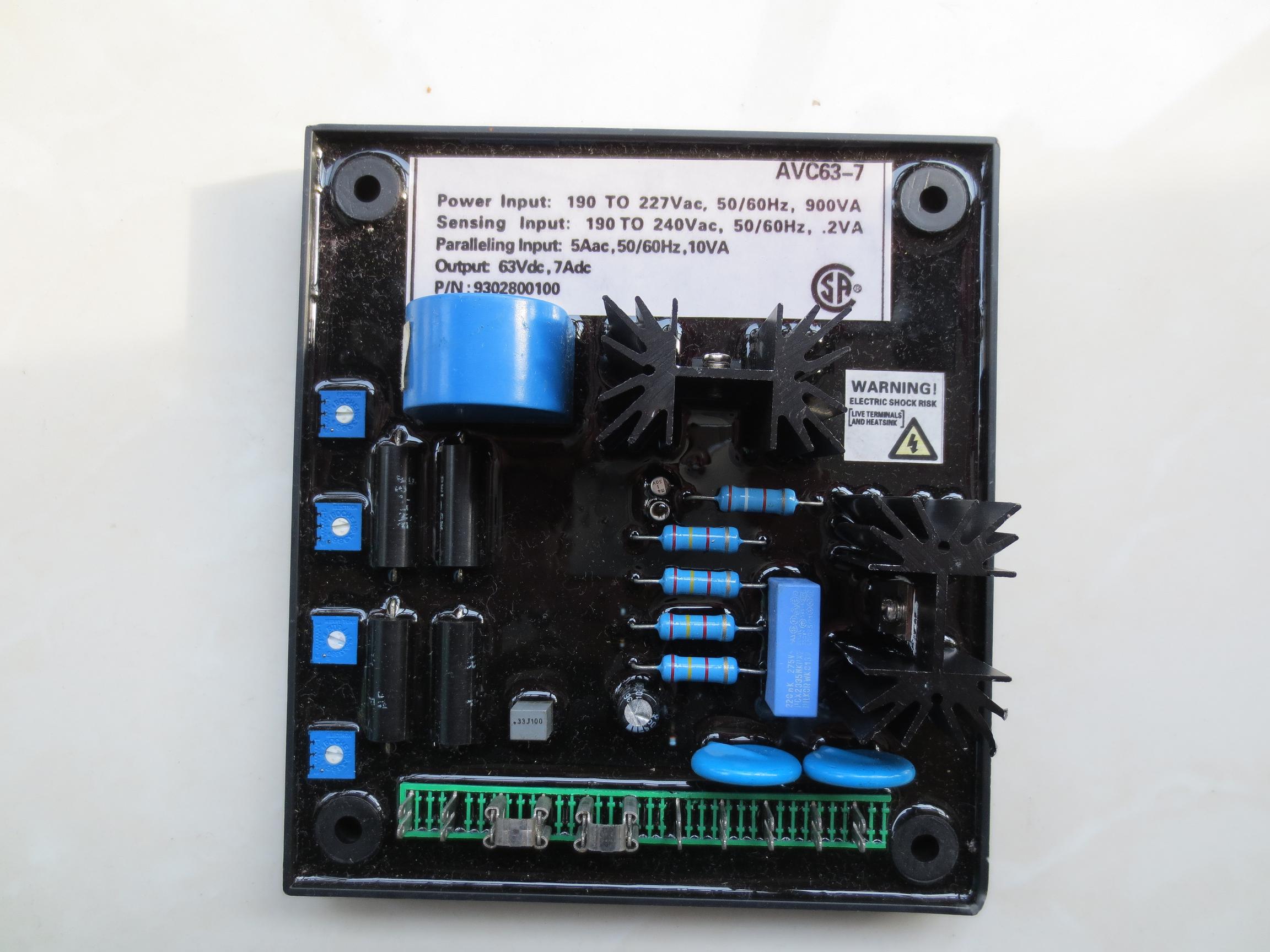 AVC63-7 brushless generator automatic voltage regulator excitation regulator voltage regulator plate AVR stabilizer plate