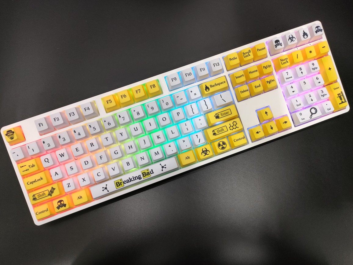 PBT Keycap Hot Sublimation Leather Kachu Toxicologist Cherry Blossom Pink Ghost Annihilation of the Sacred Knots to the Mechanical Keycap