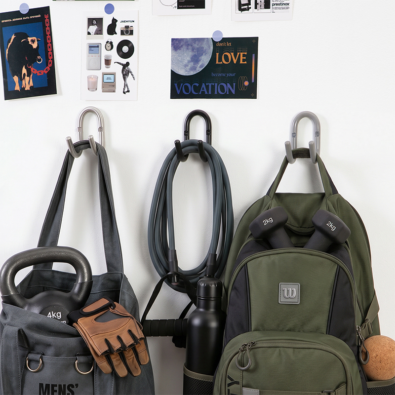 Heavy-Duty Hook, Heavy-Duty Bag Hanger, Stainless Steel Hook, Matte Black Entryway Wall-Mounted Coat Hook, Creative Storage Solution