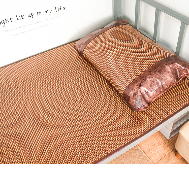 Mat ký túc xá sinh viên độc thân 0,9m giường gấp 1,2 mét phòng ngủ 0,8 mùa hè thảm cỏ băng lụa mây dày - Thảm mùa hè chiếu tre giá rẻ