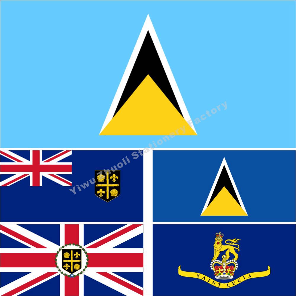 0 St. Lucia Flag Historical Flag Governor Various sizes can be set to be ordered