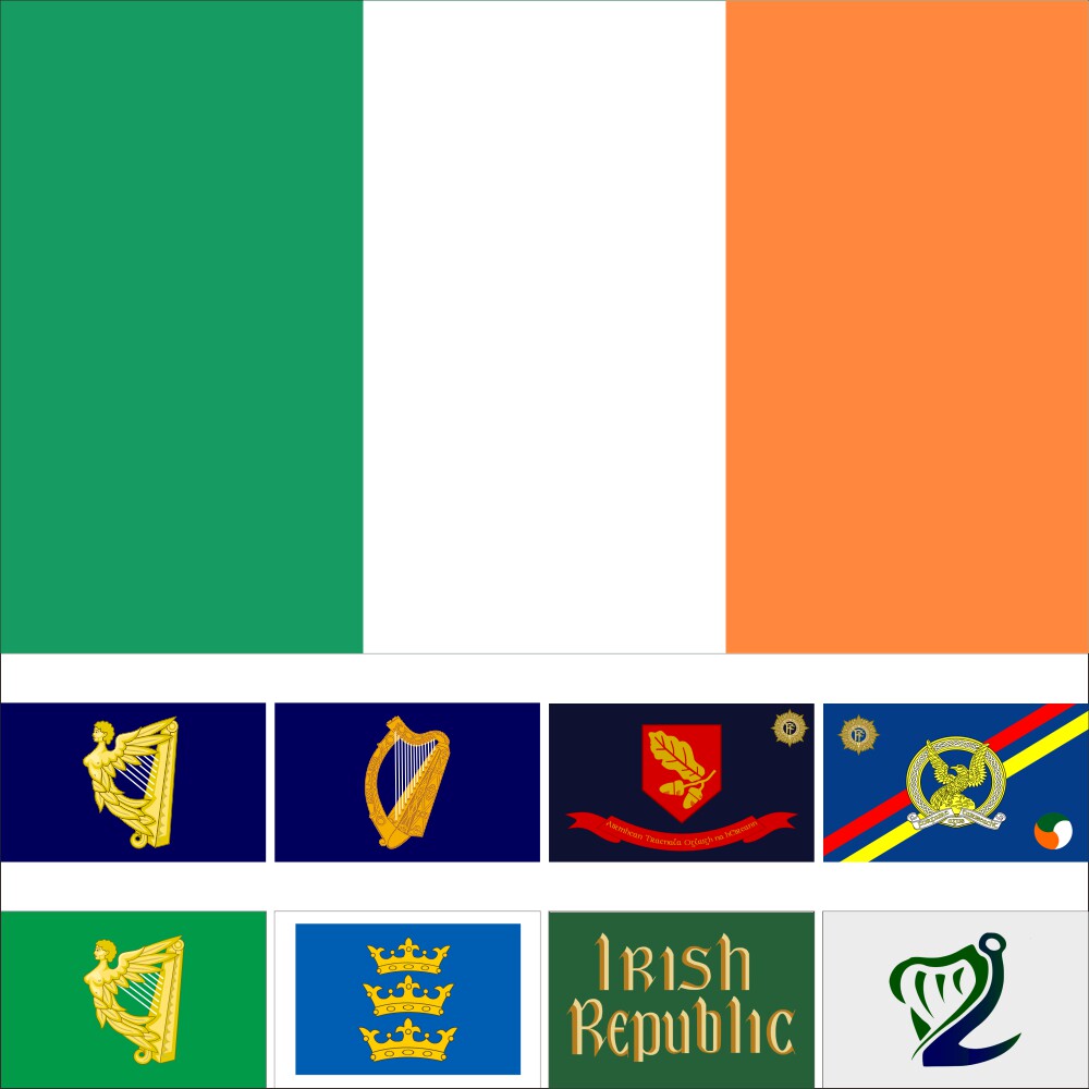 0 Irish Flag Air Force Flag Historical Flag President Flag Communist Party Flag Various sizes can be set to be made