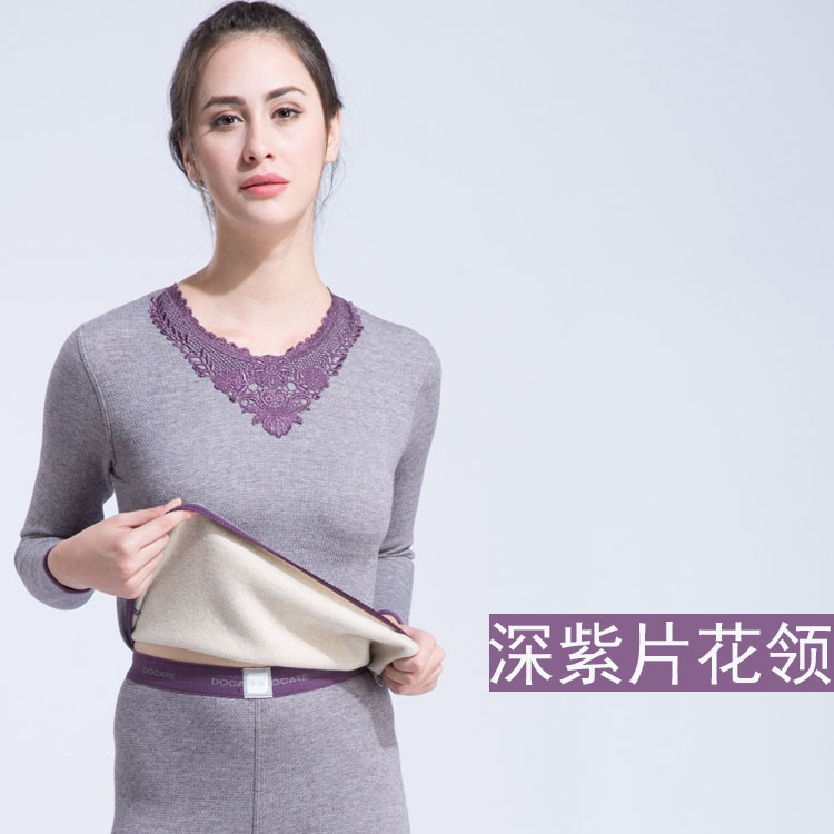 Đầy màu sắc carbon cà phê màu len bông ấm đồ lót cộng mens dày cộng với nhung và womens mùa thu và mùa đông bông mùa thu quần bộ.