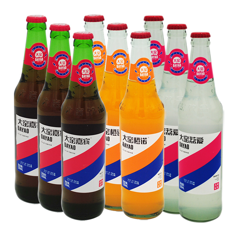 Dayao guest orange drink 520ml 550ml glass bottle original orange flavor net red sugar carbonated soda