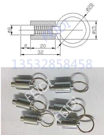 Elevator limit spring Pull ring pin Lift spring Indexing pin Pull spring pin Pull pin Safety pin