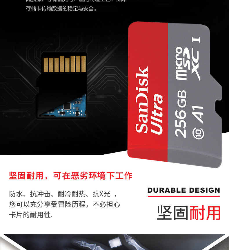 Sandisk Tf Card 256g Memory Card High-Speed Switch Game Console Memory Card 128g Mobile Phone Monitoring Universal Sd Card