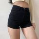 GoGirlGo American retro super high-waist slim stretch denim shorts women's hip-covering sexy pants summer summer