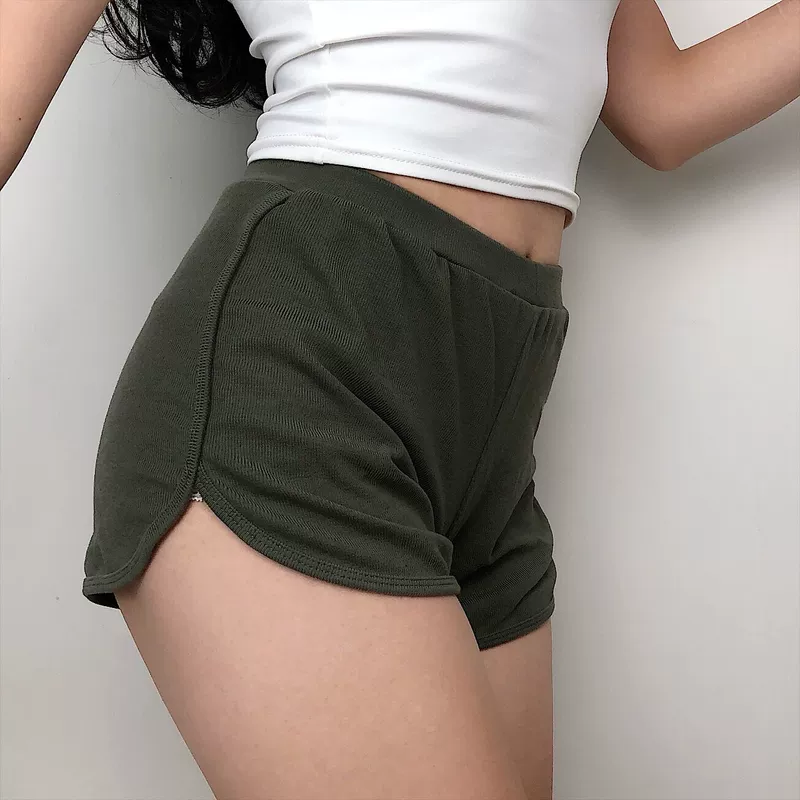 [] Nhiều màu thể thao Chạy Yoga Trang chủ Eo cao Chủ đề cong Vòng cạnh Đàn hồi Quần short Nữ N08-18