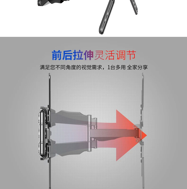 NB LCD TV rack treo tường khung kính thiên văn xoay kệ dày dày phổ quát 32-70 inch - TV tivi 55 inch giá rẻ