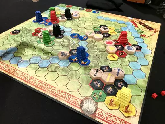 Trò chơi bảng chính hãng Sông Dương Tử Sông Hoàng Hà Trung Quốc chủ đề Chiến quốc nền chiến lược lớp hai lưu vực sông trò chơi bên bình thường - Trò chơi trên bàn