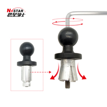 N-STAR motorcycle hollow through hole expansion ball head mobile phone bracket expansion head Street Car split handlebar round hole