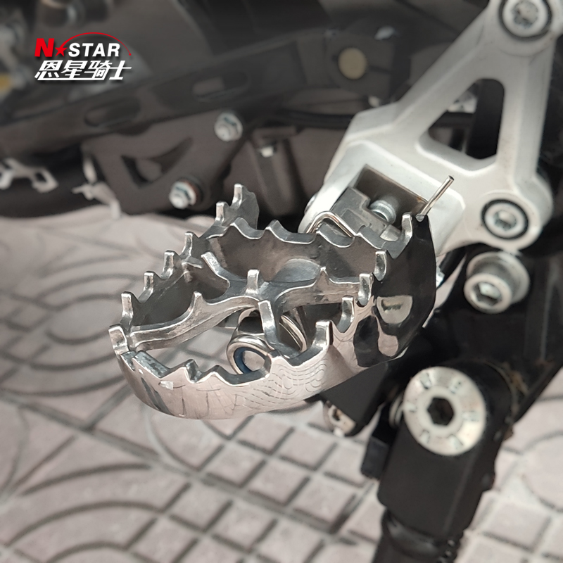 N-STAR universal locomotive rotating pedals enlarged and widened nail surface foldable and rotatable stainless steel