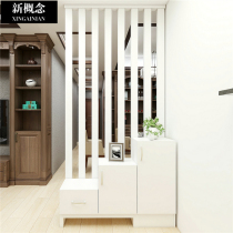 Entrance door shoe cabinet integrated living room partition screen door light luxury style double-sided short modern to the top
