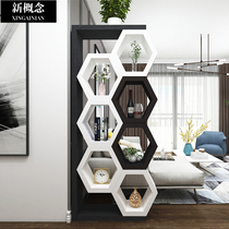 Customized entrance cabinet partition modern simple living room screen wine cabinet decoration shelf small apartment wall