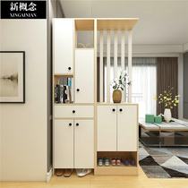 Custom porch cabinet shoe cabinet integrated solid wood entrance hall cabinet simple modern decorative cabinet living room screen partition cabinet
