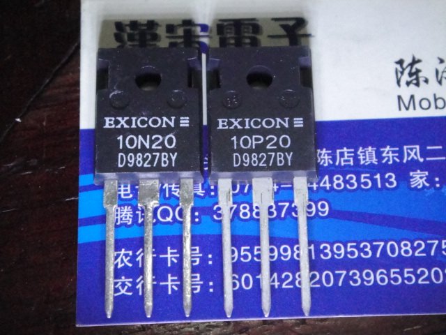 Exicon 10N20 10P20 is a brand new original pairing TO the TO-3P