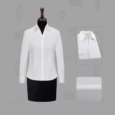 Girls shirt 2019 summer new women's coat long sleeve cotton no ironing slim business can be customized shirt