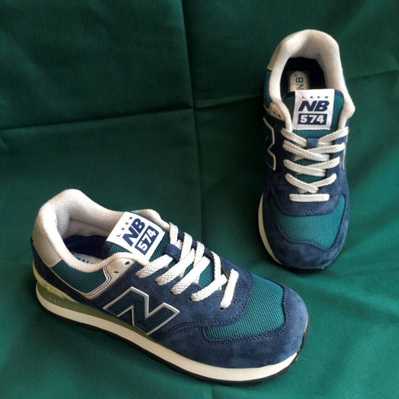 Official Genuine New Balance Round-Toe Mesh Sneakers for Men and Women, Versatile Casual Leather Classic Running Shoes, Blue