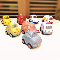 Baby sound and light toy car Childrens inertia car return car baby fire truck police car boy 1-2-3 years old