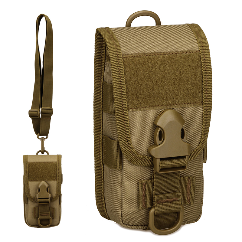 Guardian outdoor large screen mobile phone bag camouflage bag MOLLE system camouflage waist bag cycling and running shoulder bag