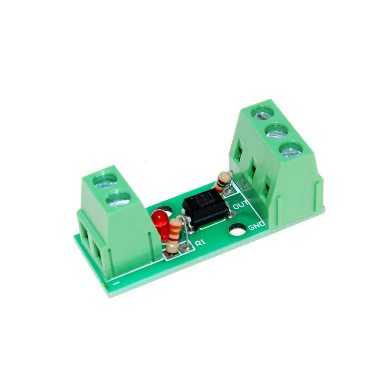 1路光耦隔离模块/EL817/PC817/光电隔离器/光藕合器/可卡导轨支架