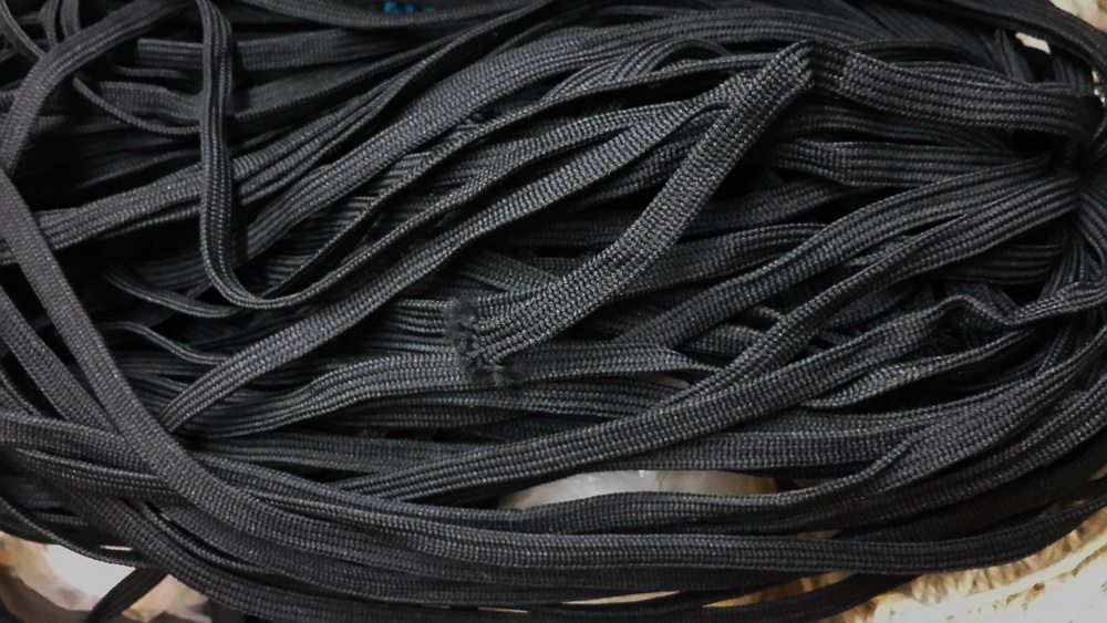 6 8mm black hollow rope wide polyester rope braided flat polypropylene rope hat belt rope low elastic tow rope 95 meters