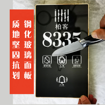 Hotel wireless electronic door number luminous touch doorbell switch Hotel bed and breakfast room number plate Stainless steel custom door display