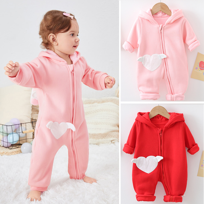 Baby clothes autumn long-sleeved jumpsuit jacket autumn and winter 6 months 3 girls baby romper autumn clothes newborn climbing clothes