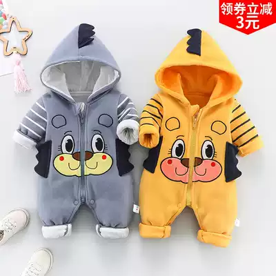 Baby one-piece clothes male baby 0 spring and autumn clothes 3 pajamas 6 Months 1 coat out of clothing newborn climbing clothes