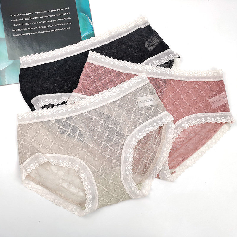 3-pack of charming panties women's new 2021 popular lace breathable cotton crotch low-waist temptation briefs