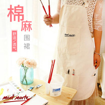 Australian Montmartre painting apron color painting oil paint adult apron linen is one size