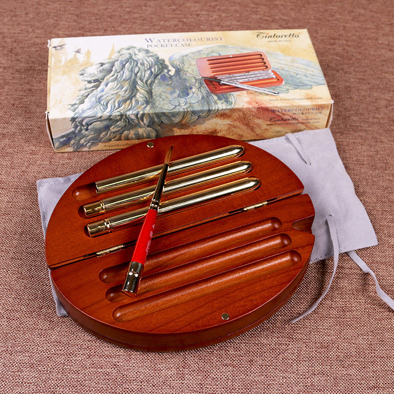 Tintoretto Italian coloring tool high-definition set palette pigment color powder box brush integrated installation