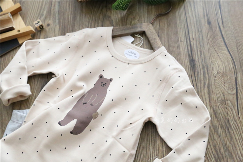 Trẻ em đồ lót nhiệt trẻ em cotton dày bé trai và cô gái đồ ngủ không xương hươu cashmere quần áo mùa thu quần dài phù hợp với bộ đồ ngủ trẻ em cao cấp