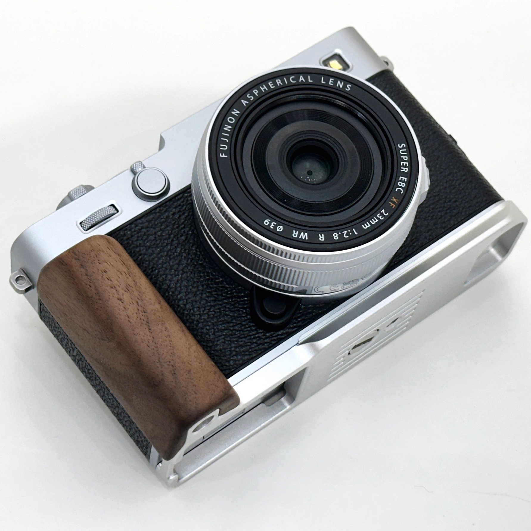 H079&H192_A1フレームなし Wood Camera Hand Grip Handle L QR Plate for Fujifilm XE5 X-E5