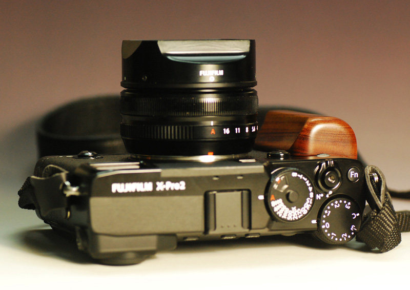 Handmade Wood Ebony L Hand Grip Holder for Fujifilm Fuji X-PRO2