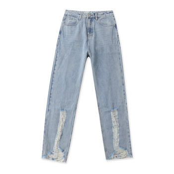ເອີຣົບແລະອາເມລິກາດິບຂອບ ripped jeans ພາກຮຽນ spring ແລະ summer ແບບໃຫມ່ອອກແບບວ່າງຄົນອັບເດດ: ຄົນອັບເດດ: ກາງເກງຍາວຂອງແມ່ຍິງ 23524