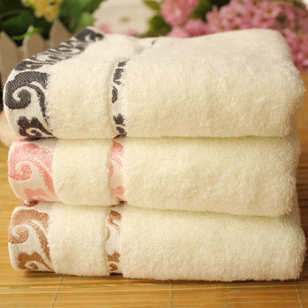 Large towel, soft and absorbent, high-quality pure cotton untwisted jacquard auspicious cloud thickened face towel 0353