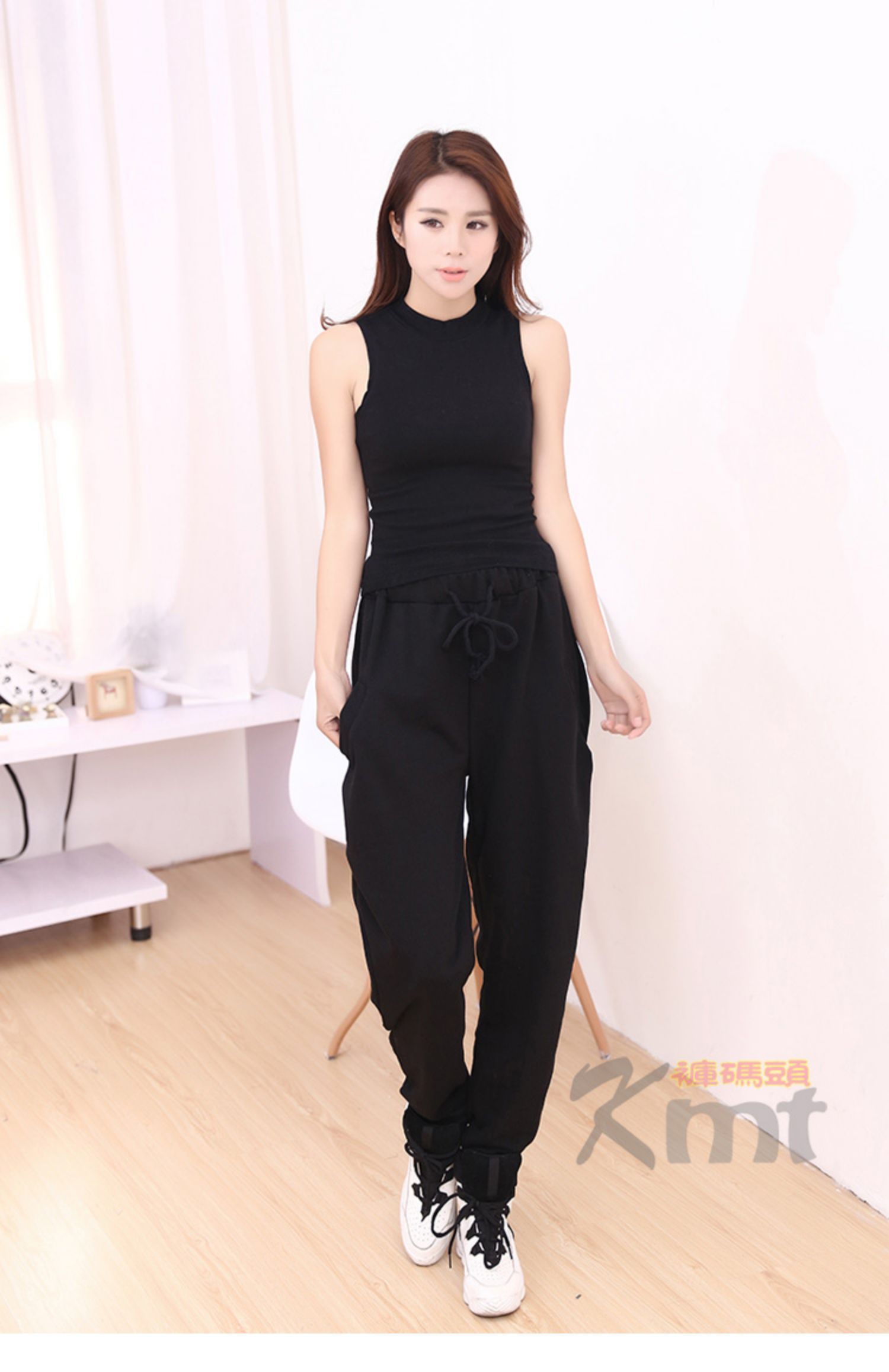 Mùa xuân và mùa thu phần mỏng cộng với phân bón XL Quần cạp cao của cô gái 200 cân béo là quần thể thao mỏng thường xuyên quần tây nữ lưng cao