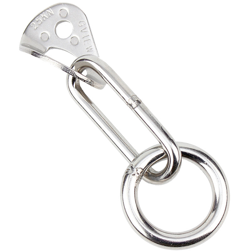 GVIEW Qiyun XF M127 Climbing Climbing Descending Double Ring Top Chain Do Protection Station Stainless Steel