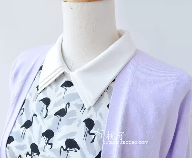 Mùa xuân mới nguyên bản áo len dài tay áo chống nắng áo len lilac - Cardigan