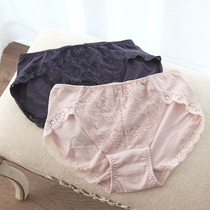 Comfortable all-round hip South Koreas new Modal lace cotton underwear mid-waist large elastic non-deformed comfortable underwear