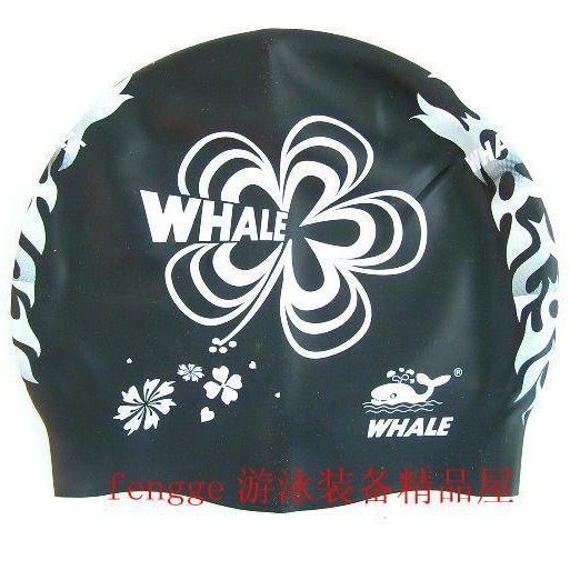 Counter Whale Waterproof Comfortable Printed Silicone Swimming Cap Unisex Flower