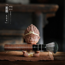 Raising pot pen tea brush ebony wood grain tea tray sweeping rosewood tea brush brush without hair loss kung fu tea sweeping tea ceremony spare parts