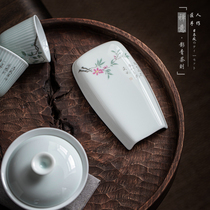 Yingqing tea is tea lotus appreciation tea wake up tea tea divider ceramic household tea shovel new Chinese style kung fu tea art tea ceremony accessories