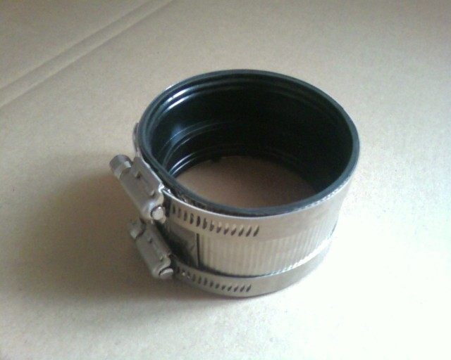 Stainless steel hoop cast iron pipe with PVC drain pipe joint special pipe hoop pipe bundle with rubber ring pipe to pick up the hoop